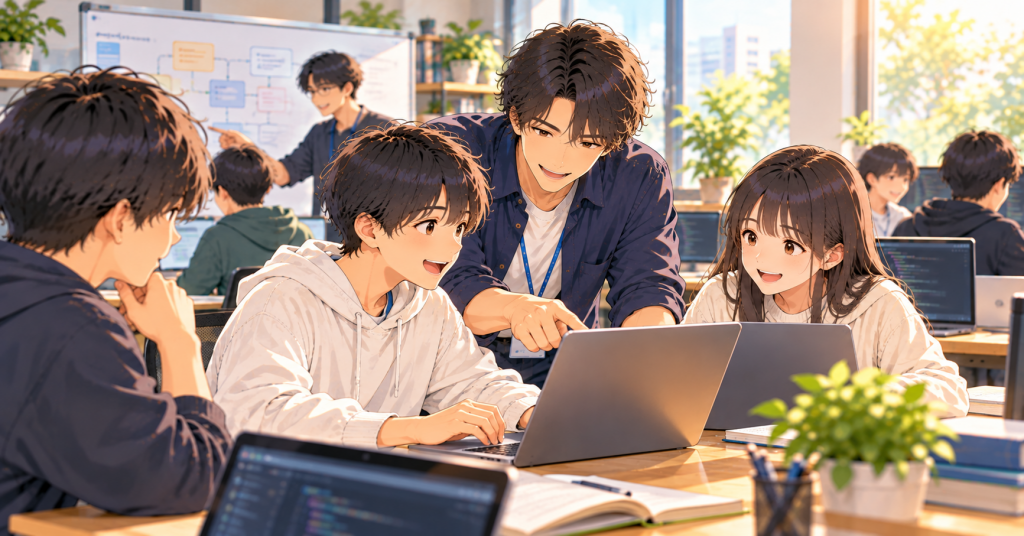真剣に取り組む教室